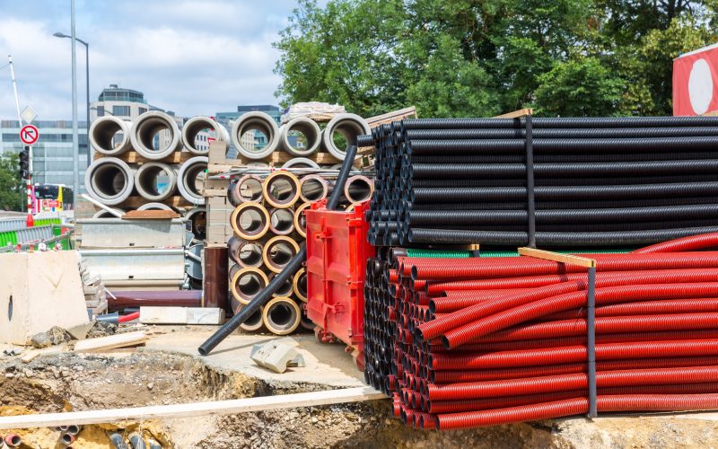 Construction site, building materials, europe Construction site, building materials, europe